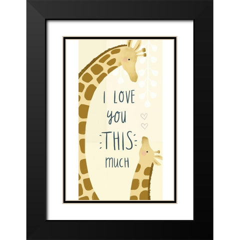 Mama and Me Collection B Black Modern Wood Framed Art Print with Double Matting by Borges, Victoria