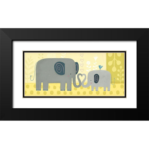 Mama and Me Collection D Black Modern Wood Framed Art Print with Double Matting by Borges, Victoria
