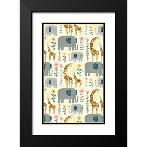 Mama and Me Collection E Black Modern Wood Framed Art Print with Double Matting by Borges, Victoria