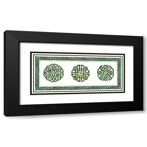 Celtic Knot Collection D Black Modern Wood Framed Art Print with Double Matting by Borges, Victoria