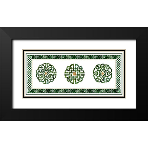 Celtic Knot Collection D Black Modern Wood Framed Art Print with Double Matting by Borges, Victoria