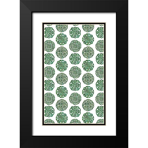 Celtic Knot Collection E Black Modern Wood Framed Art Print with Double Matting by Borges, Victoria