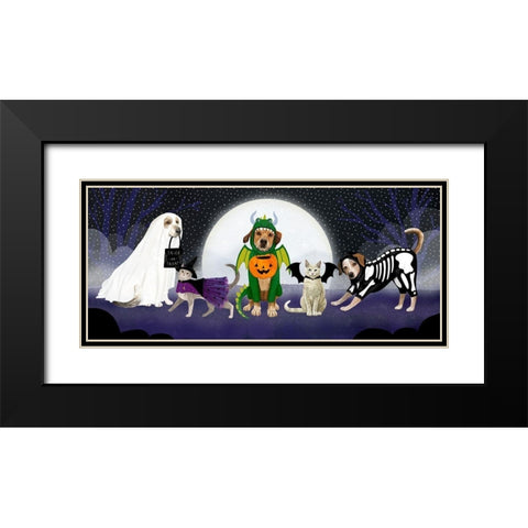 Halloween Pets Collection D Black Modern Wood Framed Art Print with Double Matting by Borges, Victoria