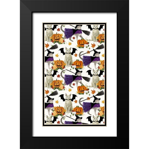 Halloween Pets Collection E Black Modern Wood Framed Art Print with Double Matting by Borges, Victoria