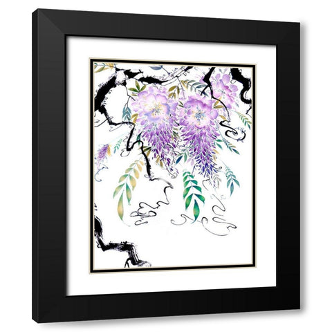 Wisteria Garden III Black Modern Wood Framed Art Print with Double Matting by Parker, Nan Rae