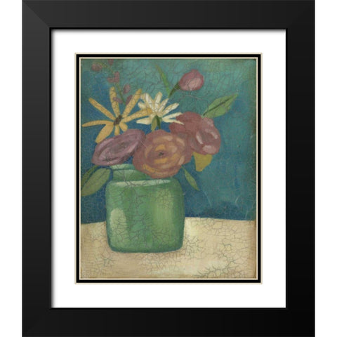 Flower Market II Black Modern Wood Framed Art Print with Double Matting by Zarris, Chariklia