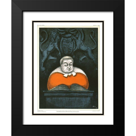 The Law Journal II Black Modern Wood Framed Art Print with Double Matting by Kapp