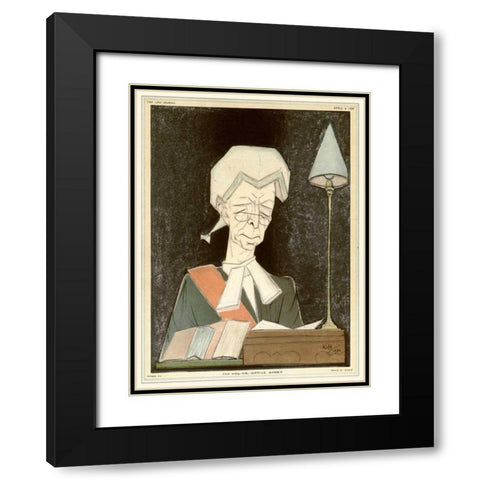 The Law Journal III Black Modern Wood Framed Art Print with Double Matting by Kapp