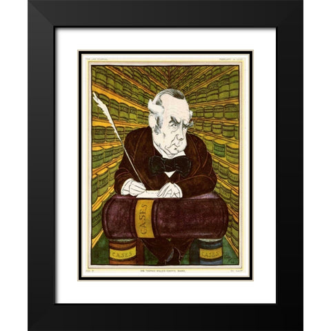 The Law Journal V Black Modern Wood Framed Art Print with Double Matting by Kapp