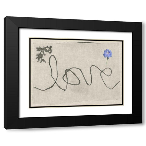 Simple Words II Black Modern Wood Framed Art Print with Double Matting by Goldberger, Jennifer