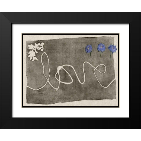 Simple Words IV Black Modern Wood Framed Art Print with Double Matting by Goldberger, Jennifer