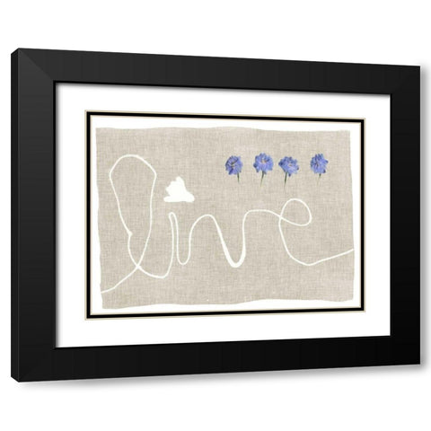 Simple Words V Black Modern Wood Framed Art Print with Double Matting by Goldberger, Jennifer