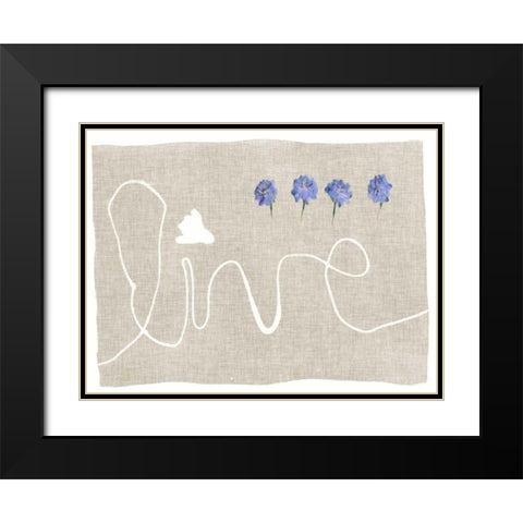 Simple Words V Black Modern Wood Framed Art Print with Double Matting by Goldberger, Jennifer