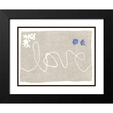 Simple Words VI Black Modern Wood Framed Art Print with Double Matting by Goldberger, Jennifer