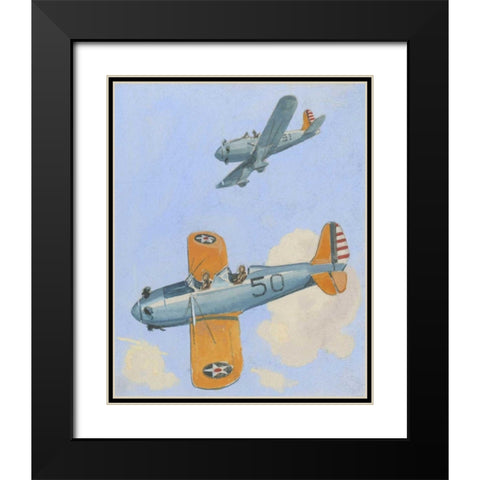 Army Trainer II Black Modern Wood Framed Art Print with Double Matting by Unknown