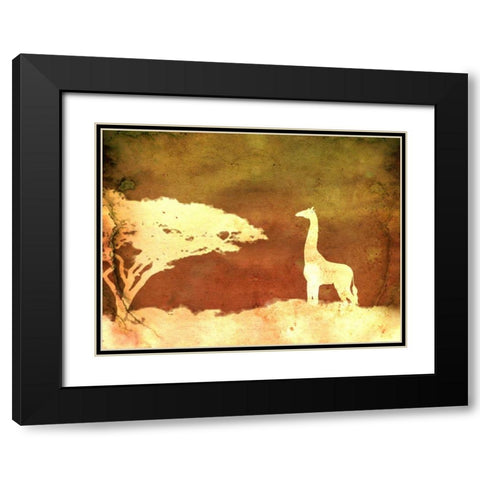 Safari Sunrise IV Black Modern Wood Framed Art Print with Double Matting by Ilosky, Pam
