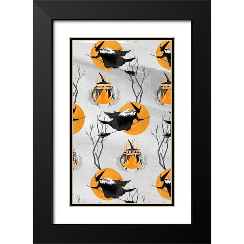 Witchy Mischief Collection E Black Modern Wood Framed Art Print with Double Matting by Parker, Jennifer Paxton