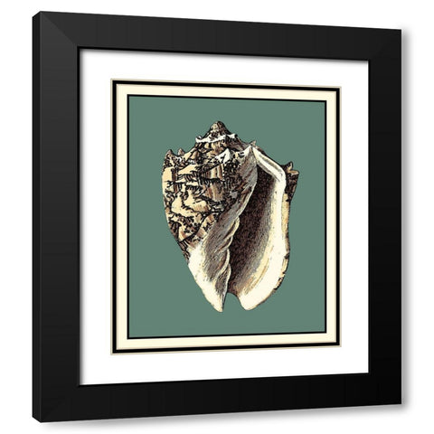 Oceans Treasure I Black Modern Wood Framed Art Print with Double Matting by Vision Studio