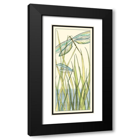 Gossamer Dragonflies I Black Modern Wood Framed Art Print with Double Matting by Zarris, Chariklia