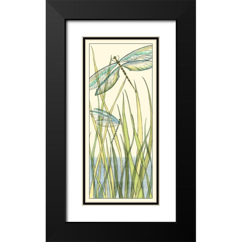 Gossamer Dragonflies I Black Modern Wood Framed Art Print with Double Matting by Zarris, Chariklia