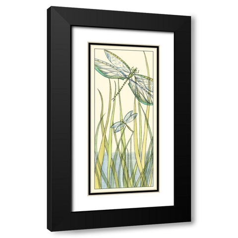 Gossamer Dragonflies II Black Modern Wood Framed Art Print with Double Matting by Zarris, Chariklia