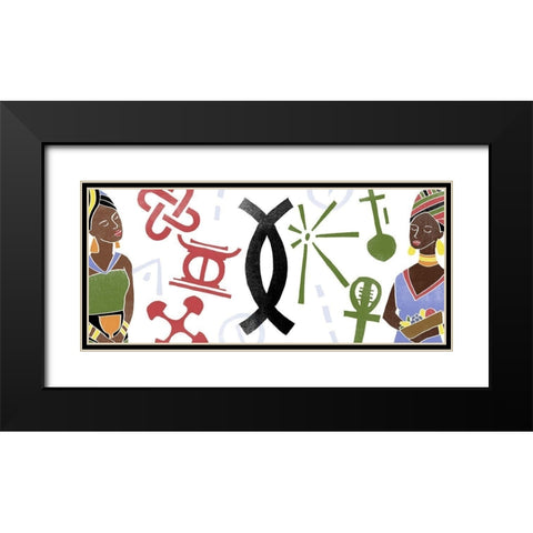 Kwanzaa Celebration Collection D Black Modern Wood Framed Art Print with Double Matting by Vess, June Erica