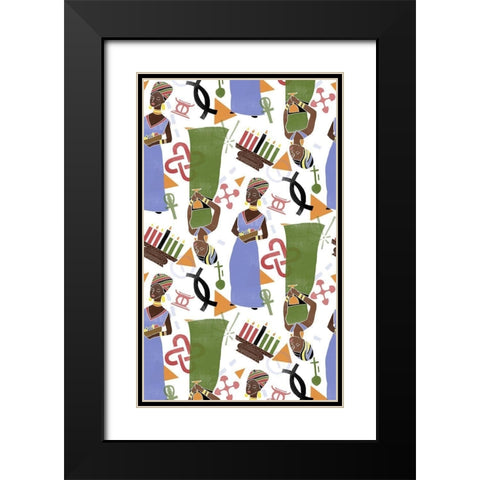 Kwanzaa Celebration Collection E Black Modern Wood Framed Art Print with Double Matting by Vess, June Erica