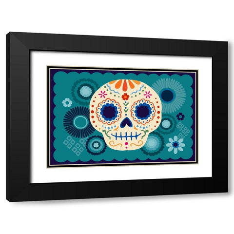 Calaveras Collection A Black Modern Wood Framed Art Print with Double Matting by Barnes, Victoria