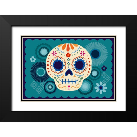Calaveras Collection A Black Modern Wood Framed Art Print with Double Matting by Barnes, Victoria