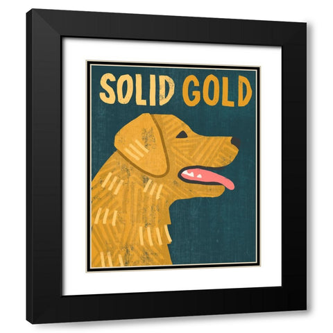 Solid Gold Black Modern Wood Framed Art Print with Double Matting by Inner Circle