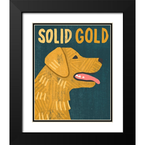 Solid Gold Black Modern Wood Framed Art Print with Double Matting by Inner Circle
