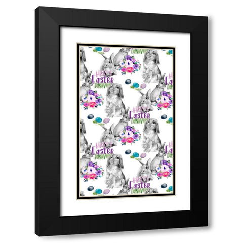 Bright Easter Bouquet Collection E Black Modern Wood Framed Art Print with Double Matting by Parker, Jennifer Paxton