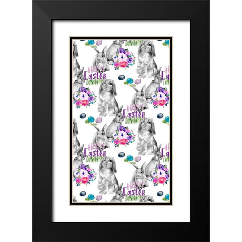 Bright Easter Bouquet Collection E Black Modern Wood Framed Art Print with Double Matting by Parker, Jennifer Paxton