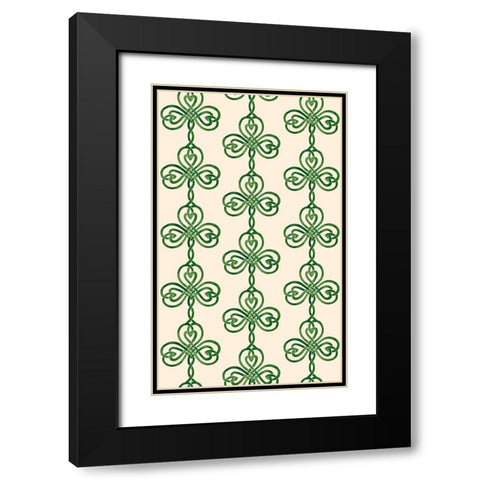 Gilded Shamrock Collection E Black Modern Wood Framed Art Print with Double Matting by Borges, Victoria