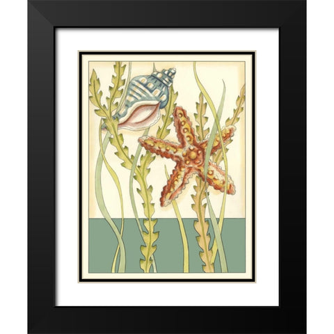 Shell Season I Black Modern Wood Framed Art Print with Double Matting by Zarris, Chariklia