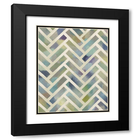 Random Symmetry III Black Modern Wood Framed Art Print with Double Matting by Zarris, Chariklia