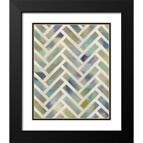 Random Symmetry III Black Modern Wood Framed Art Print with Double Matting by Zarris, Chariklia