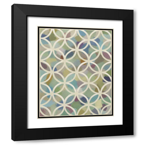 Random Symmetry IV Black Modern Wood Framed Art Print with Double Matting by Zarris, Chariklia