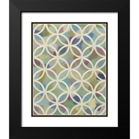 Random Symmetry IV Black Modern Wood Framed Art Print with Double Matting by Zarris, Chariklia