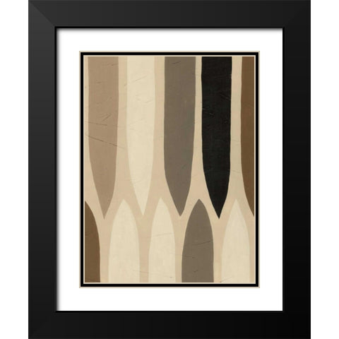 Inter Lock I Black Modern Wood Framed Art Print with Double Matting by Vess, June Erica