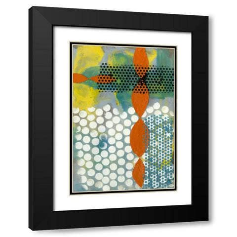 Translucent Abstraction II Black Modern Wood Framed Art Print with Double Matting by Goldberger, Jennifer