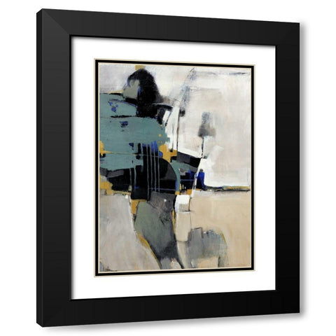 Fluidity II Black Modern Wood Framed Art Print with Double Matting by OToole, Tim