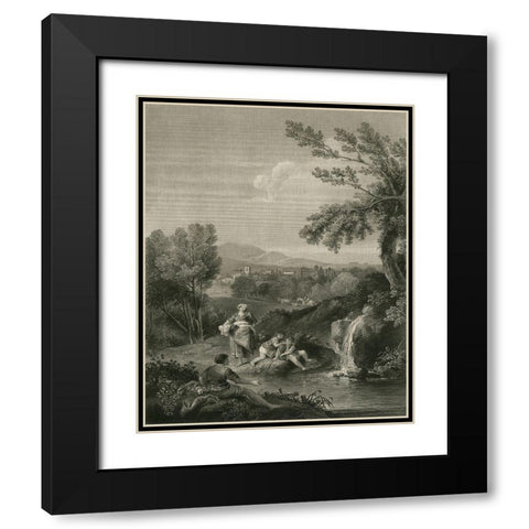 The Spring Head Black Modern Wood Framed Art Print with Double Matting by Zuccherelli, F.