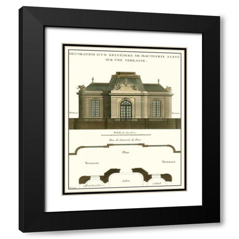 Belvedere Palace I Black Modern Wood Framed Art Print with Double Matting by Unknown