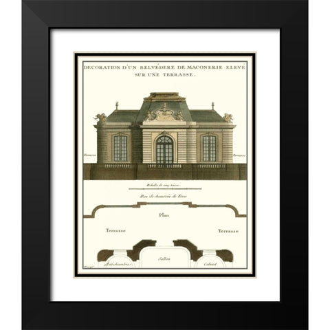 Belvedere Palace I Black Modern Wood Framed Art Print with Double Matting by Unknown