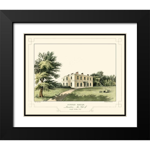 Lancashire Castles I Black Modern Wood Framed Art Print with Double Matting by Greenwood, C.J.