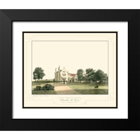 Lancashire Castles V Black Modern Wood Framed Art Print with Double Matting by Greenwood, C.J.