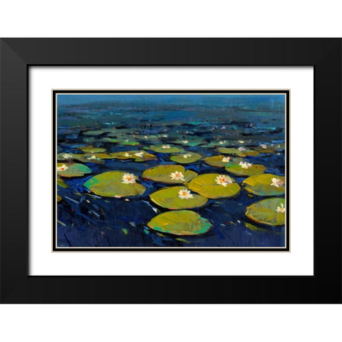Lily Pads I Black Modern Wood Framed Art Print with Double Matting by OToole, Tim