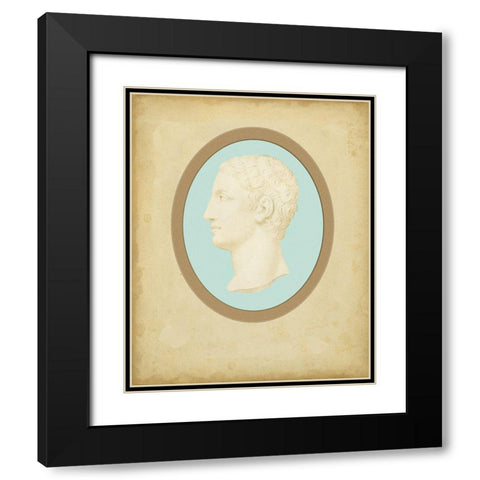 Spa Cameo II Black Modern Wood Framed Art Print with Double Matting by Bartolozzi, F.