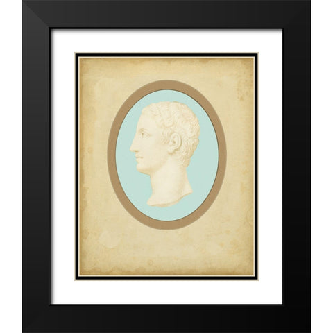 Spa Cameo II Black Modern Wood Framed Art Print with Double Matting by Bartolozzi, F.